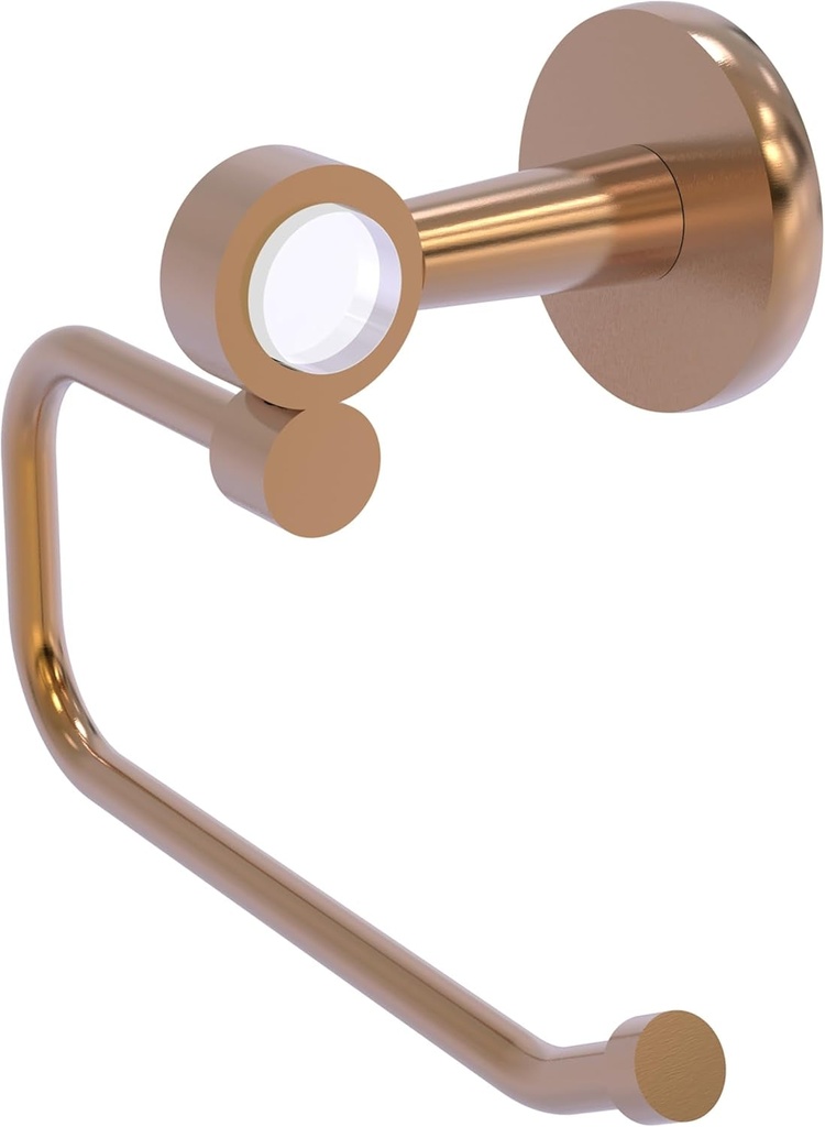Allied Brass CV-24E-BBR Clearview Collection European Style Tissue Toilet Paper Holder, Brushed Bronze