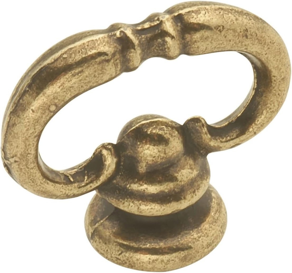 Hickory Hardware Manor House Collection Mock Key 1-1/8 Inch X 1/2 Inch Lancaster Hand Polished Finish (10 Pack)