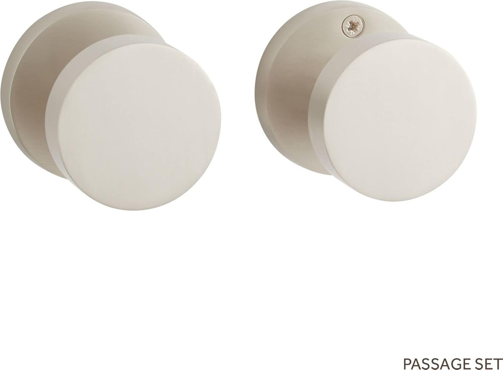 455515 Moceri Solid Brass Passage Door Knob Set with 2-3/8" Backset