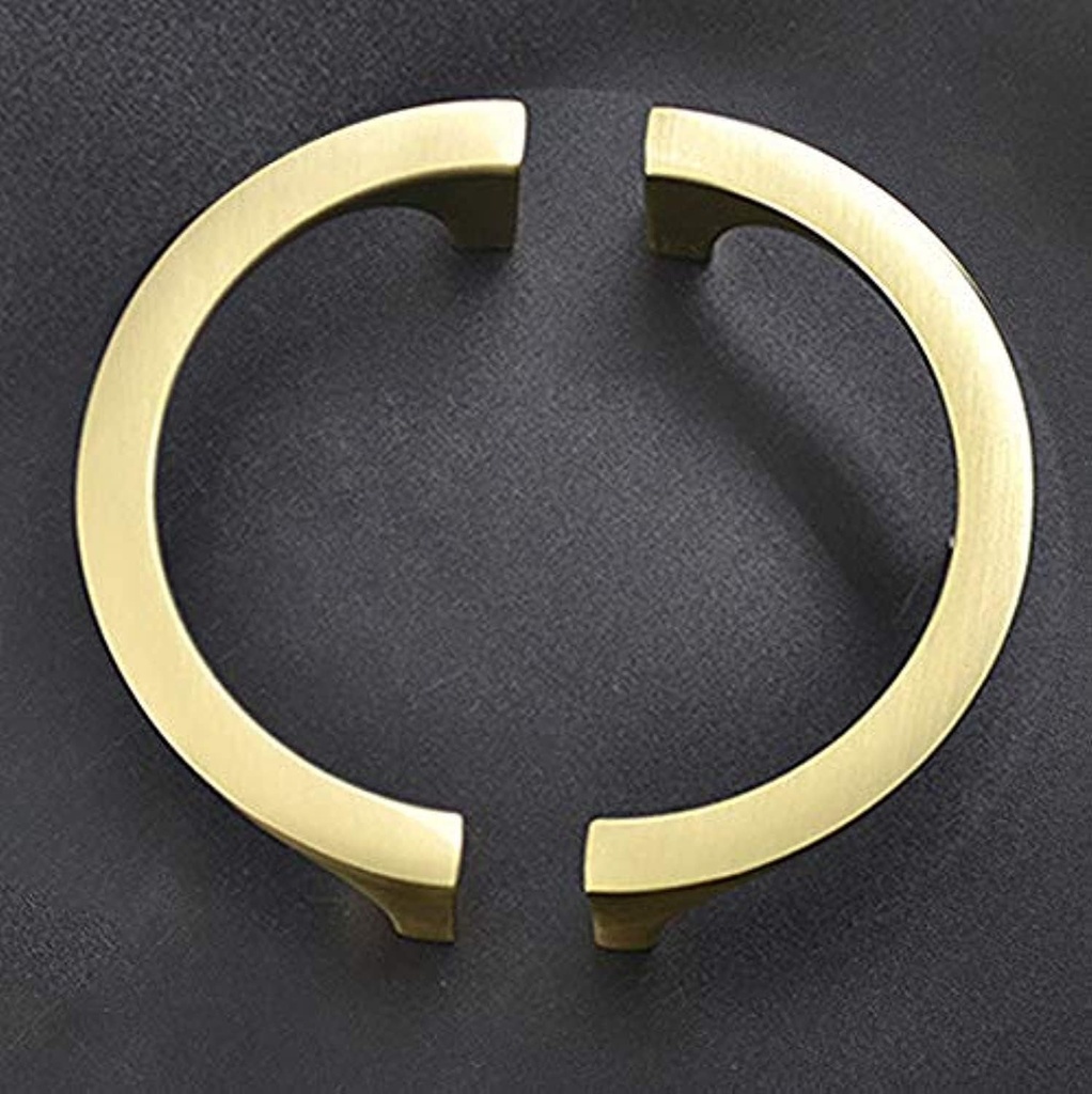 Mou 2Pir of Cabinet Hardware Handles, Drawer Handles, Closet Handles, TV Cabinet Handles, Stylish Golden Copper Handles, Double-Hole Handles