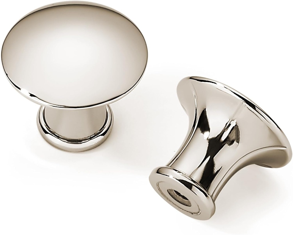 Khtumeware 10 Pack 1-1/4 Inch(32Mm) Polished Nickel Cabinet Knobs Dresser Knobs Mushroom Drawer Knobs Kitchen Cabinet Hardware Zinc Knobs for Dresser Drawers.