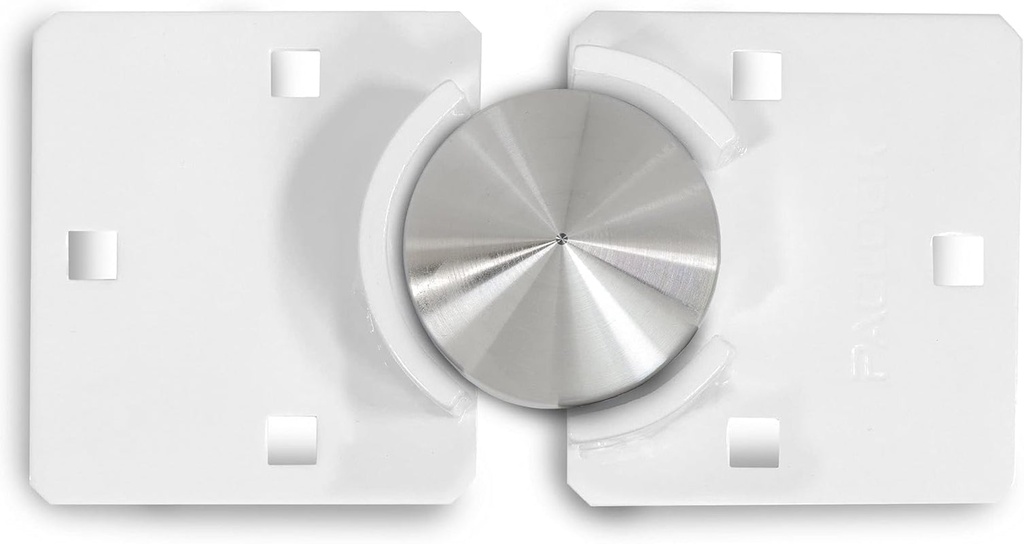 Paclock'S UCS-9S/770 Hasp and Puck Combo Kit, Buy American Act Compliant, Stainless Steel Body, White Hasp, Less Cylinder, with Backplates