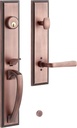 479115 Aurick Right Handed Solid Brass Keyed Entry Door Lever Set with 2-3/8" Backset - Oil Rubbed Bronze