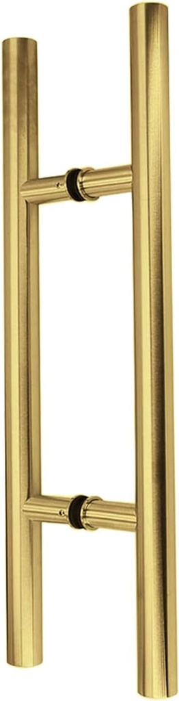Stainless Steel 304 Ladder Style Back to Back Glass Door Pull Entrance Door Handle - Satin Gold Finish (60" Inch)