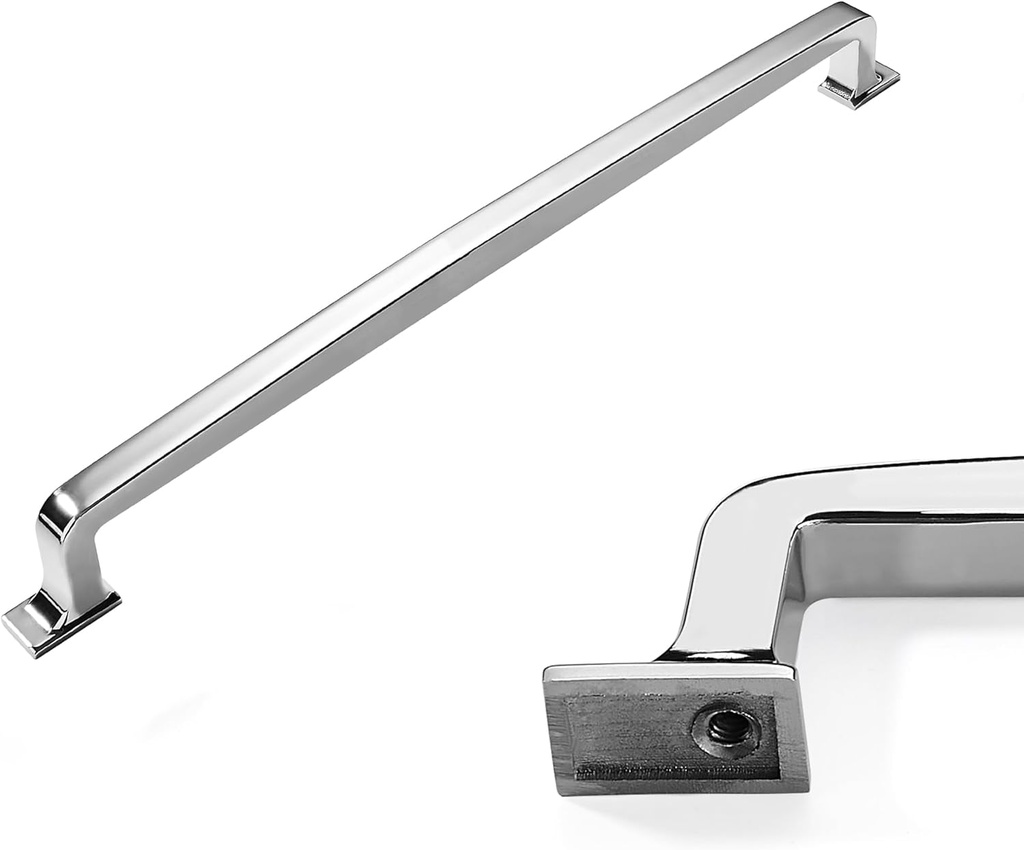 10 Pack Polished Nickel Cabinet Pulls 8 Inch(203Mm) Hole Center Cabinet Hardware Kitchen Cabinet Handles for Bathroom Drawer Pulls Dresser Pulls.