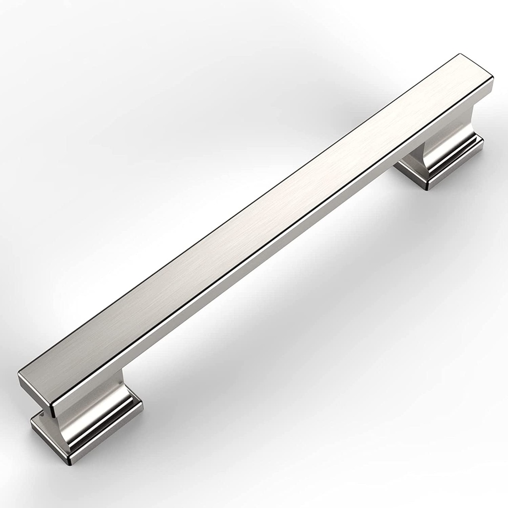 Amerdeco 10 Pack Brushed Satin Nickel Cabinet Pulls 5 Inch(128Mm) Hole Centers Kitchen Cabinet Handles Cabinet Hardware Kitchen Handles for Cabinets Cupboard Handles Drawer Pulls