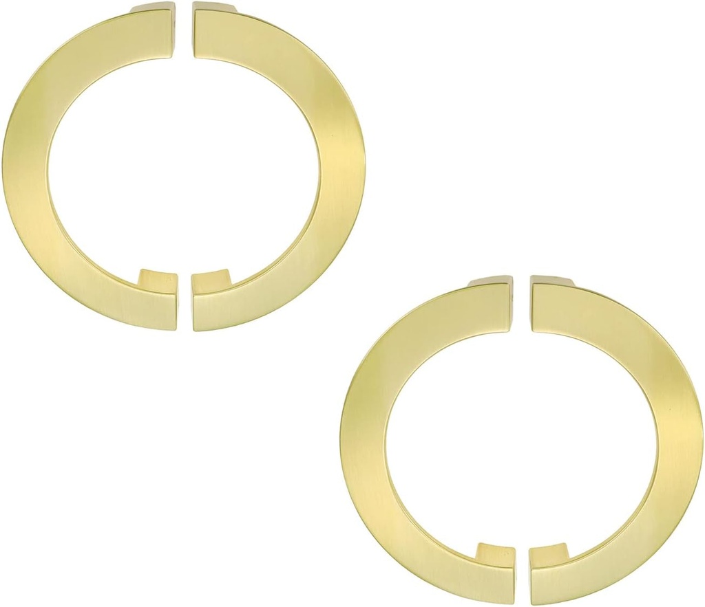 Mcredy Gold Half Moon Drawer Pulls Semicircle Drawer Pull 128Mm/5 Mounting Hole Distance with Screws Zinc Alloy Semi Circle Cabinet Pulls Pack of 4