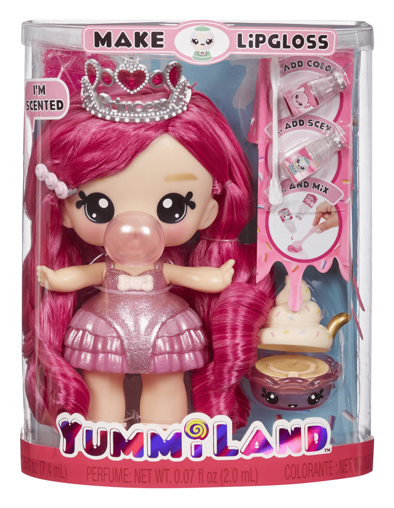 Yummiland Large Doll + Lipgloss Pet- Bianca Bubblegum, Ages 4+