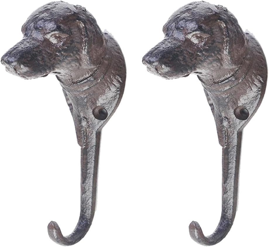 2Pcs Heavy Duty Wall Hooks, Dog Bathroom Towel Hooks, Animal Hooks on Door for Living Room Bedroom Kitchen Hotel Furniture Hardware, Hang Clothes, Towels, Hats, Coats, Bags, Keys, Belts