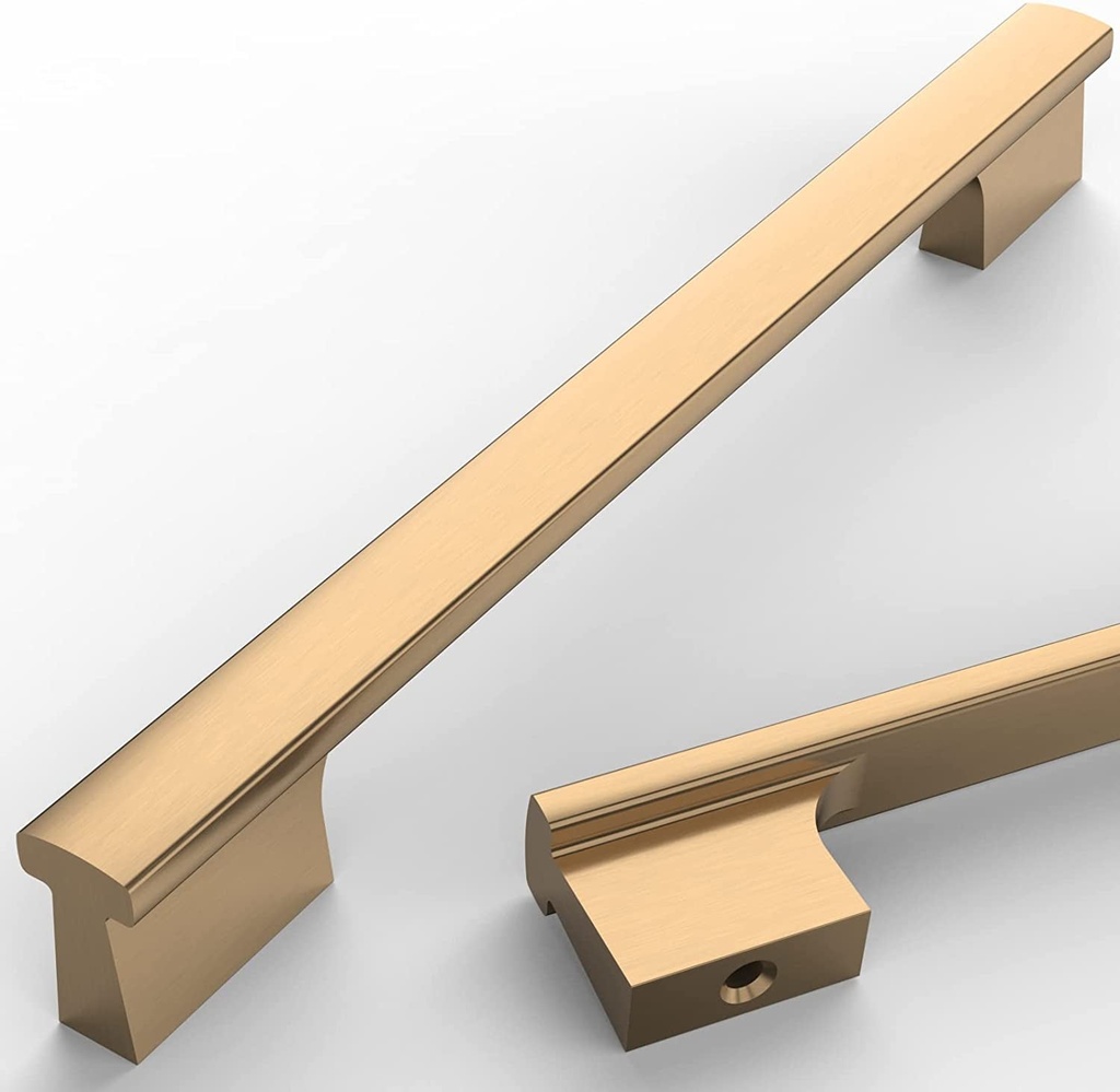 Asidrama 10 Pack 7 Inch(177Mm) Champagne Bronze Kitchen Cabinet Handles, Brushed Brass Cabinet Pulls Gold Kitchen Cabinet Hardware for Cupboard Drawer Pulls