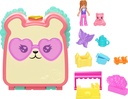 Polly Pocket Cutie Bear Picnic Mini Playset with 1 Micro Doll & 8 Accessories Including Pet, Food Theme