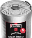 Heavy Duty 5Mm Reflective Insulation Roll - Premium Foam Core Radiant Barrier for Energy Conservation -Commercial Grade Soundproofing Thermal Shield for Indoor and Outdoor Use (16" X 125')