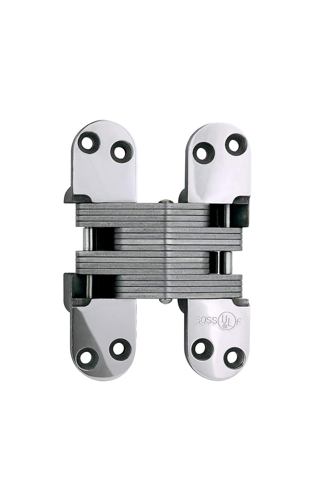 SOSS 220SS Stainless Steel 20/90/180 Min. Fire Rated Hinge for 2" Doors, Bright Stainless Steel Exterior Finish