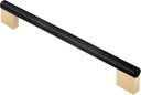 Alzassbg 10 Pack Black and Gold Cabinet Pulls, 7-1/2 Inch(192Mm) Hole Centers Kitchen Two Tone Hardware Knurled Cabinet Handles for Cabinets and Drawers AL3102ABG-MB