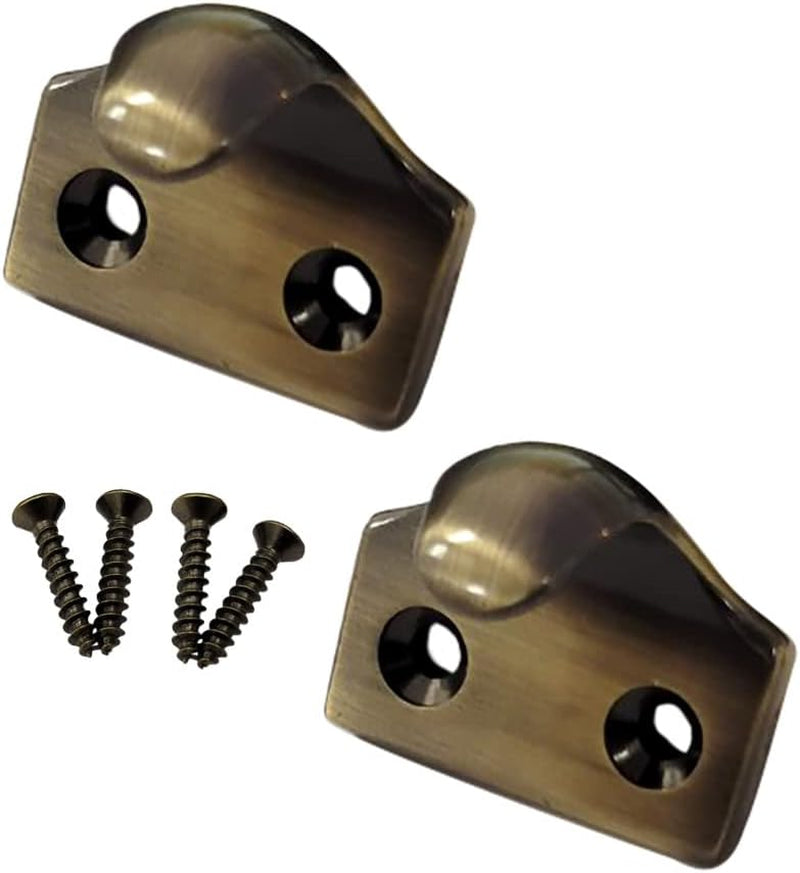 QCAA Forged Brass Heavy Duty Sash Lift, Brushed Antique Brass, 2 Pack, Made in Taiwan