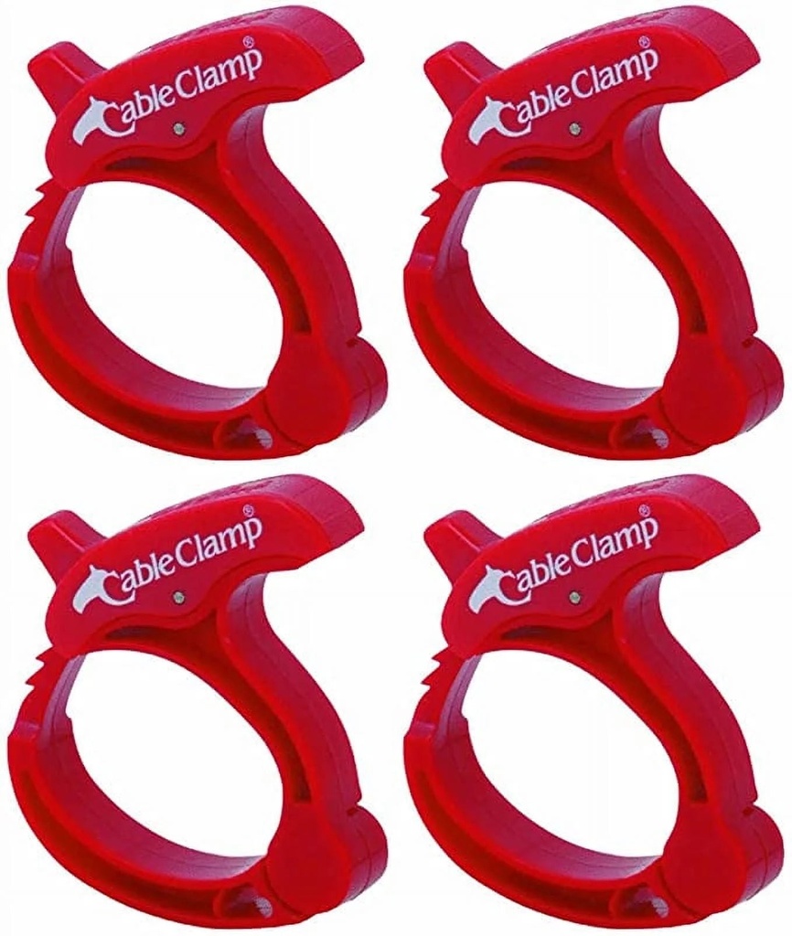 Cable Clamp Medium Red Cord Organizers (Pack of 4)