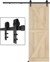 Barn Door Hardware Kit 5FT, Heavy Duty Modular Sliding Door Track Hardware Set for Interior & Exterior Doors