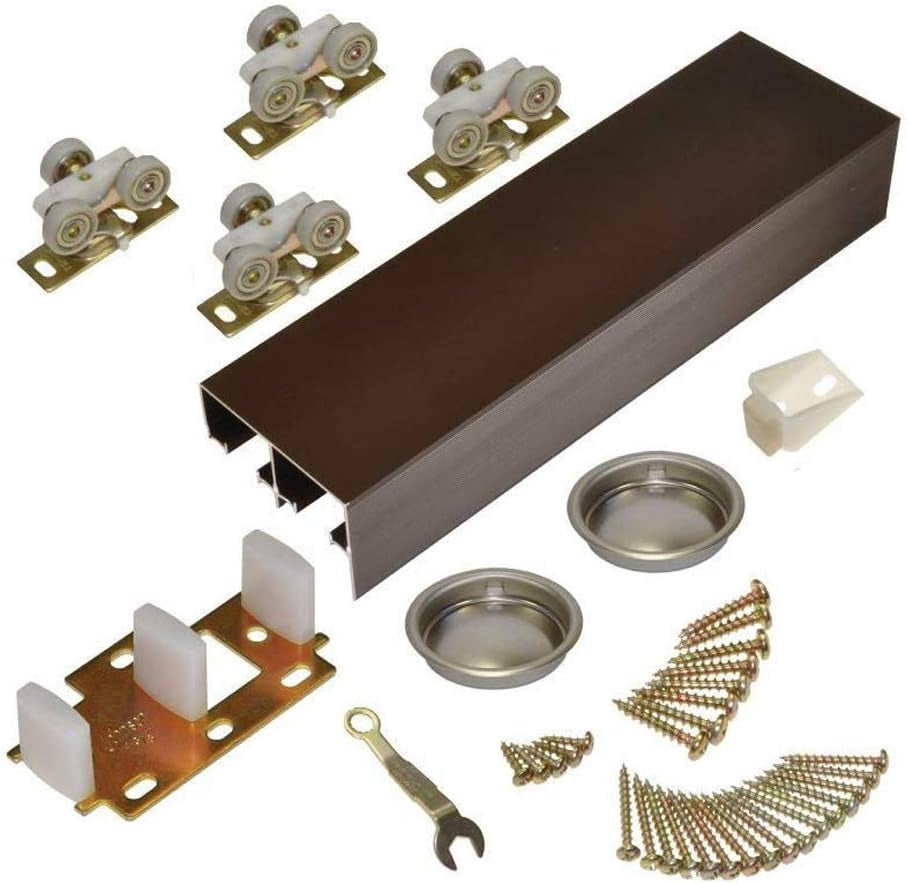 138F Sliding Bypass Door Hardware (60" 2 Door System) - Anodized Bronze