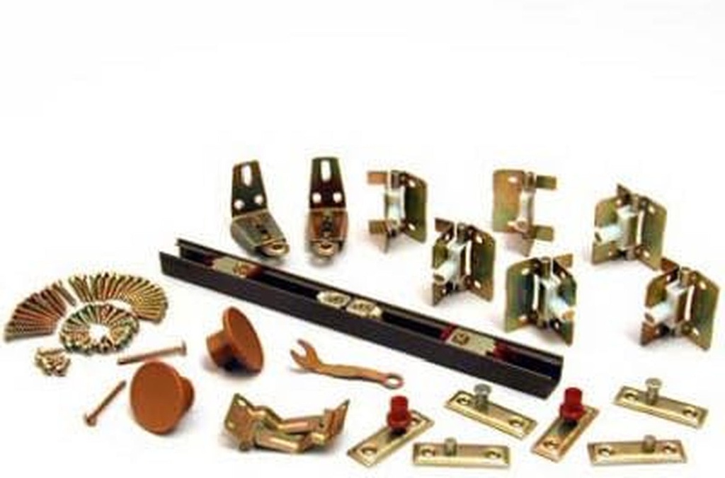 Bypass Door Hardware Set, 1-1/8 to 1-3/8-In., 4-Ft.
