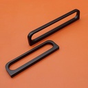 LBFEEL 5" Unique Cabinet Pulls Handle Modern Square Black Drawer Knob Pull Bathroom Drawer Knob Hardware (4, 5" Hole Centers)