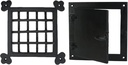 A29® Rectangular Bar Speakeasy Door Grill/Grille with Viewing Door, Cast Iron Decorative Grill for Doors, Windows and Gates, Black Powder Coat Finish. 8.5 X 8.5 Inches