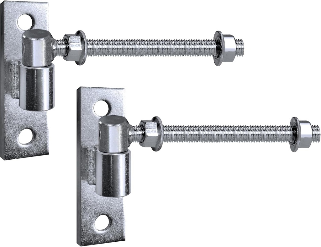 Gate Hinges Heavy Duty Wood Fence,J Bolt Gate Hinge for Wood Fence,Gate Hinges for Metal Gates, Steel Welded Hinge for Farm Gate, 8 Inch 2Pack (6 Inch)