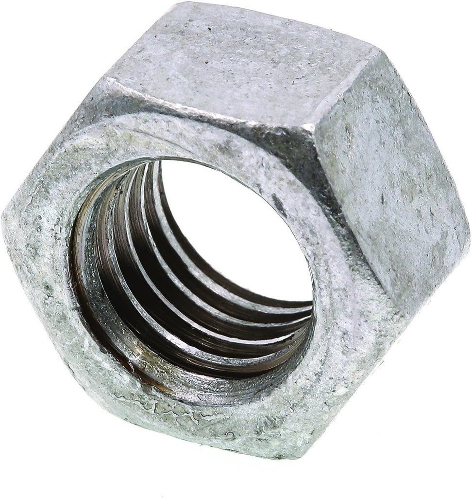 Prime-Line 9073698 Finished Hex Nuts, 5/8 In.-11, A563 Grade a Hot Dip Galvanized Steel (50 Pack), Zinc