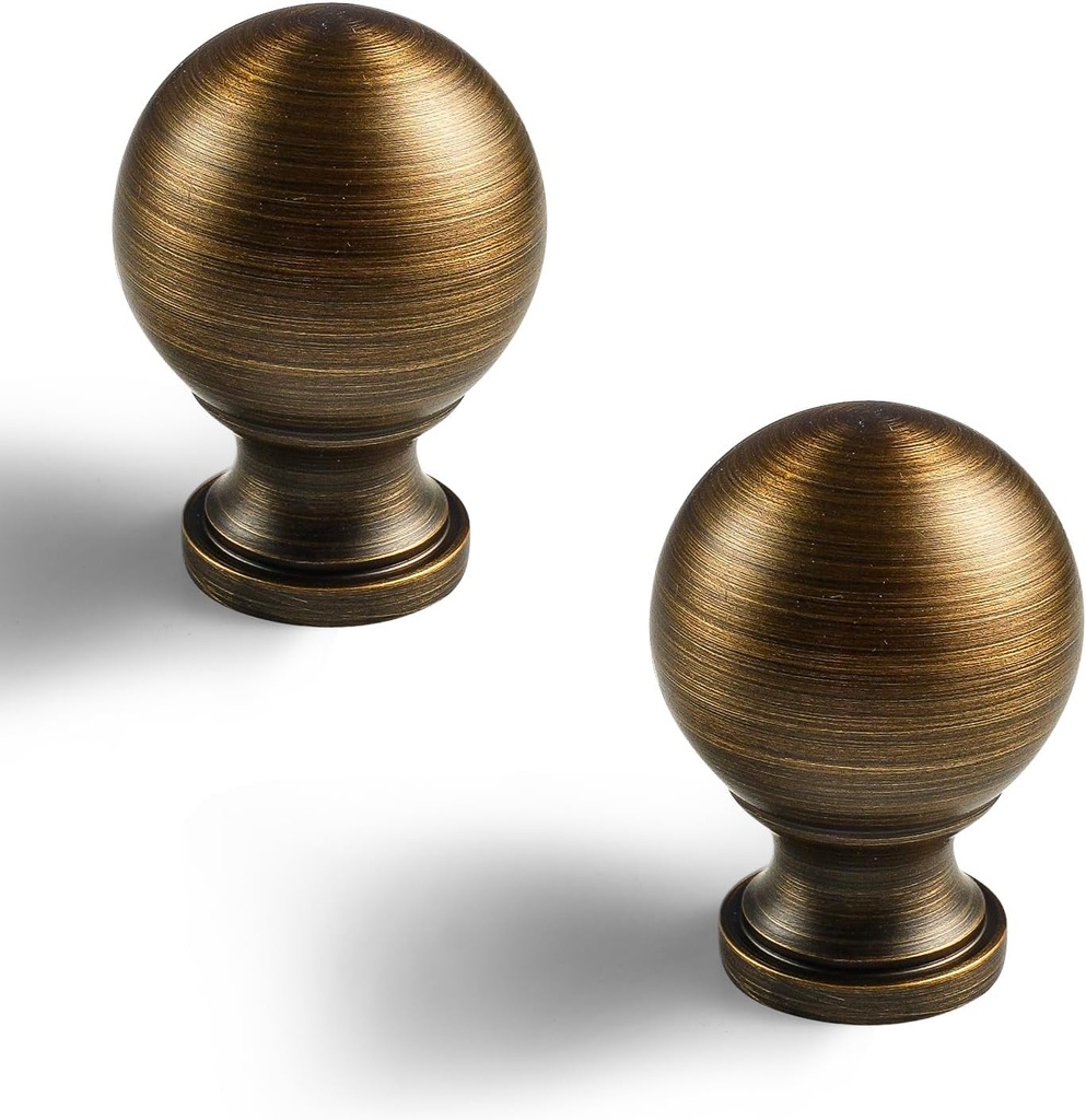 4 Pack 1-1/5 Inch Antique Brass Cabinet Knob Kitchen Drawer Dresser Hardware Pull Handle Vintage Copper Knobs