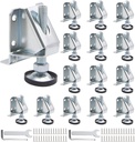 Leg Leveler, 16 Pack Leveling Feet, Heavy Duty Adjustable Furniture Leveler Legs, with Screws, Lock Nuts and Wrench, 2 Inch Adjustable Height, for Furniture, Table, Cabinets(16 Pack Zinc Plated)