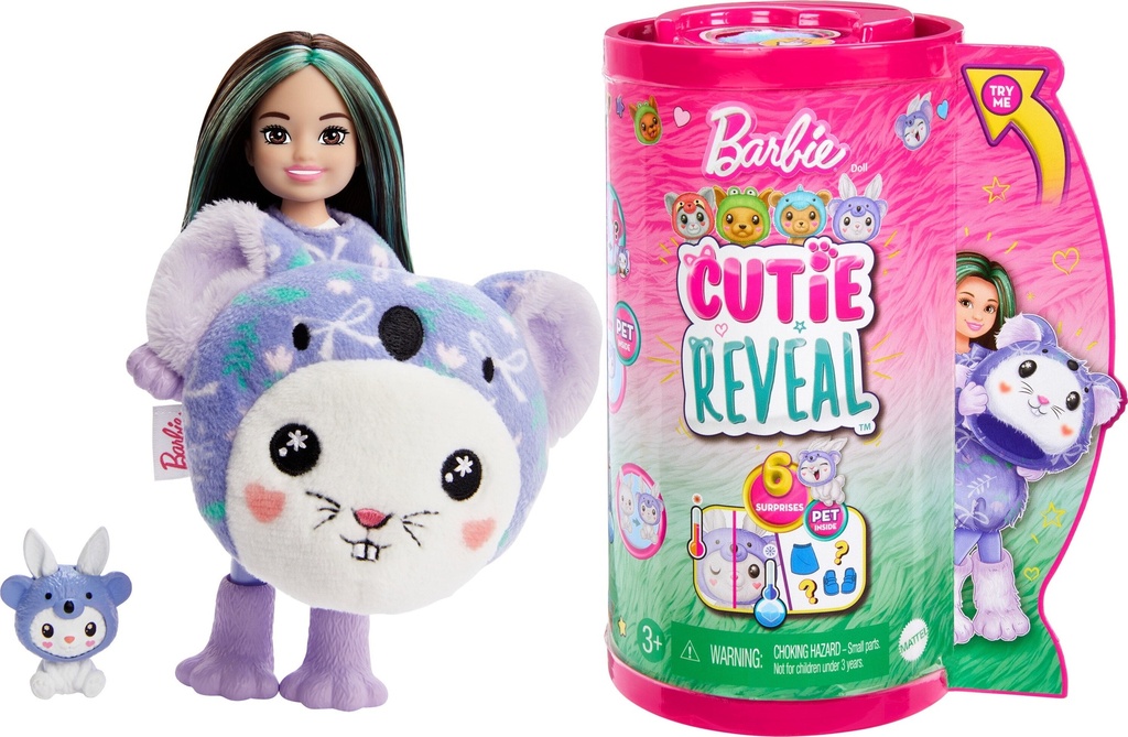 Barbie Cutie Reveal Costume-Themed Series Chelsea Small Doll & Accessories, Bunny as Koala