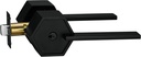 Berlin Modisch Zero Gravity Metro Series Entry Lever Door Handle Lock and Key Locking Lever Set [For Front Door or Office] Reversible Heavy Duty – Iron Black Finish