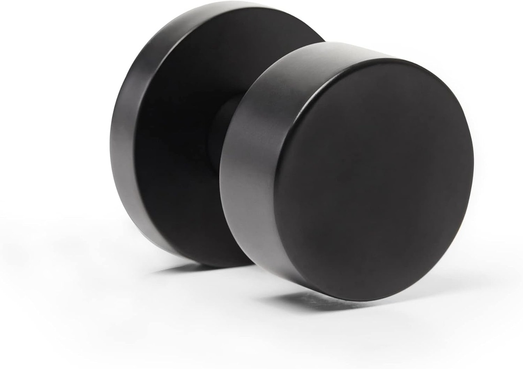 Solid Brass Matte Black Passage Hall/Closet Knob - Bora Bora - Reversible Door Handle