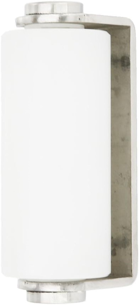 Sliding Rolling Gate Guide Roller White UHMW Rollers Rubberized Hard Plastic Sliding Gate Roller Guide with Stainless Steel Bracket 4 Inch