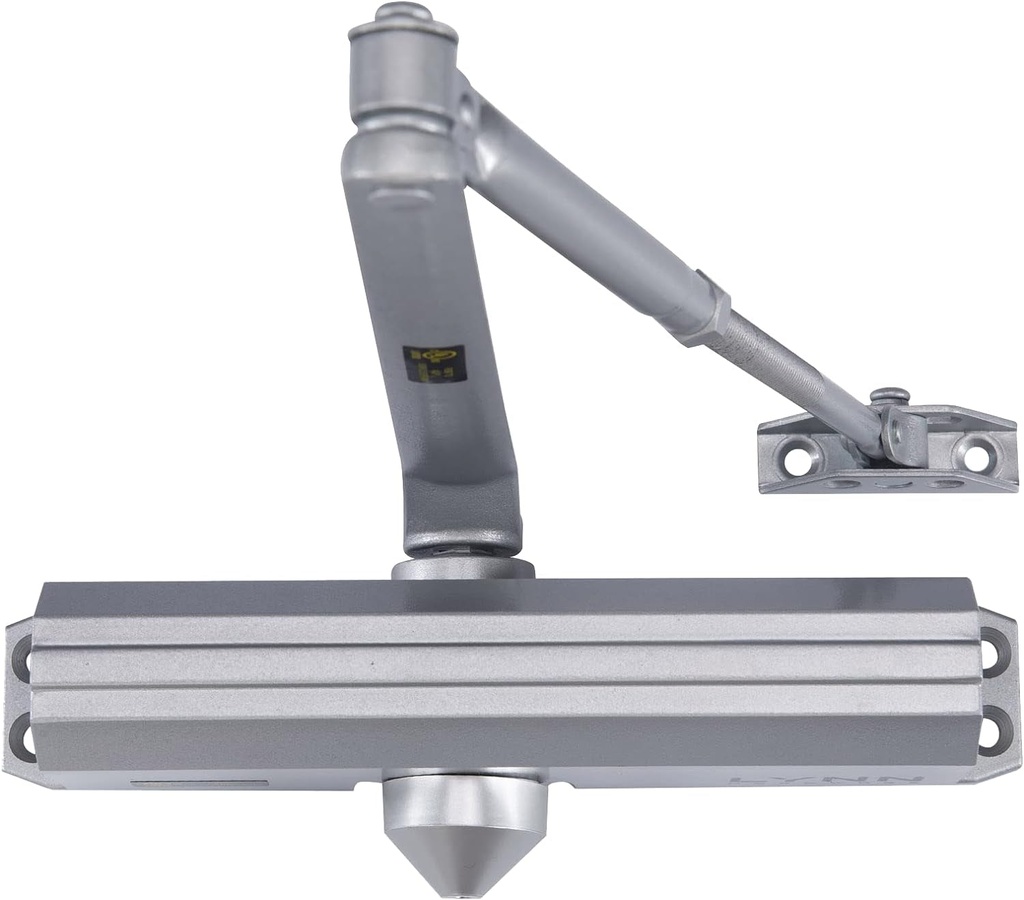 Medium/Heavy Duty Commercial Door Closer DC7016 - Surface Mounted, Grade 1- ADA & UL 3 Hour Fire Rated, Adjustable Size 1-6 for Entrances & Aluminum Storefronts - US26D Aluminum