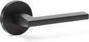 Toronto Model Solid Brass Lever Hallway & Closet Passage Door Handle, Matte Black
