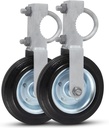 6" Gate Helper Wheels for Metal Swing Gate with 1-5/8" Thru 2" Gate Frames, Heavy Duty Gate Caster Wheel Support Wheel for Chain Link Fence Swing Gate, Prevent Gate from Dragging, 1 SET/2PCS
