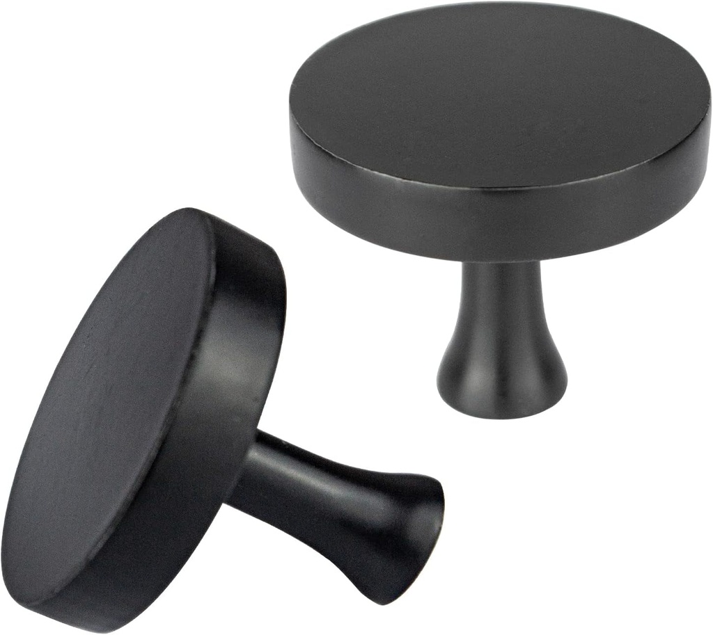 10 Pack Black round Cabinet Door Handles Kitchen Single Hole Drawer Dresser Handles Modern Bedroom Furniture Bar Handles Solid Single Hole Handles for Locker Door Wardrobe Hardware.