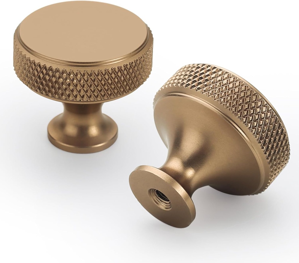 10 Pack Kitchen Cabinet Knobs Champagne Bronze Knurled Dresser Knobs Drawer Knobs Kitchen Cabinet Hardware Knobs for Dresser Drawers