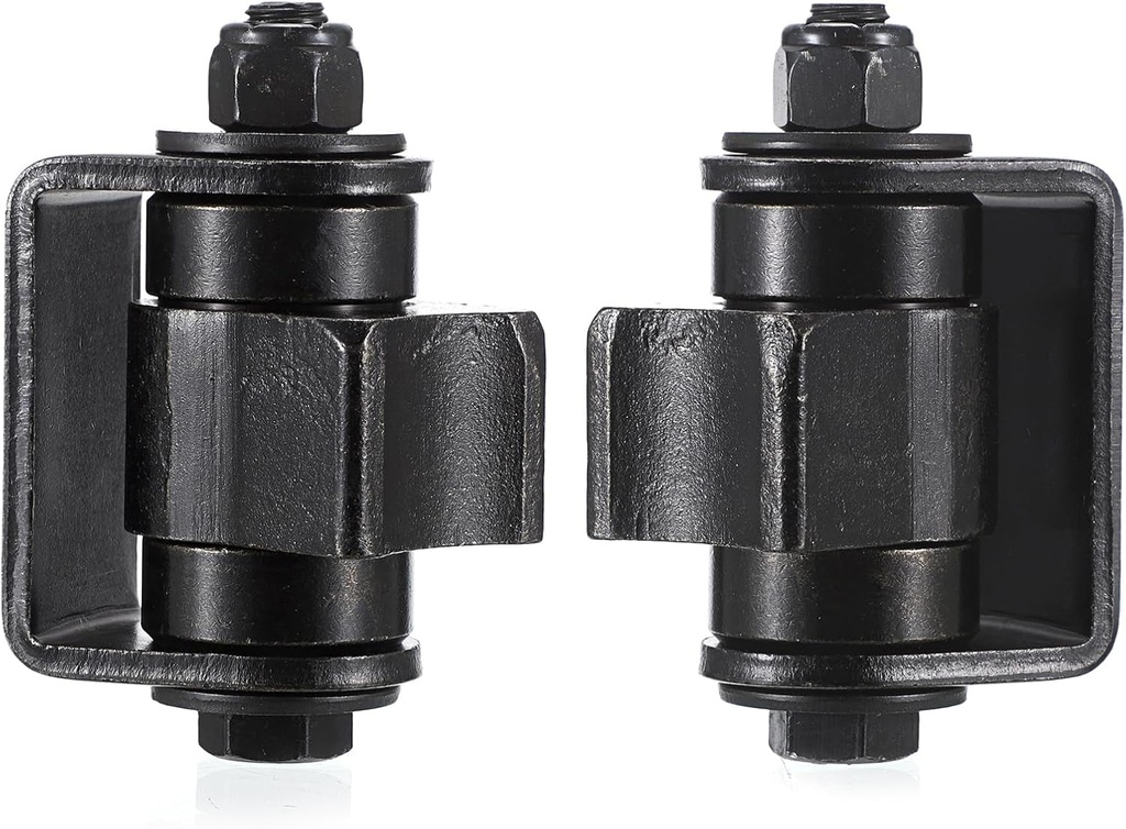 Sumnacon Heavy Duty Gate Hinges 2 Pcs Adjustable Gate Hinge Weld onto Larger Iron or Steel Gates up To1100 Lbs Sturdy Steel Gate Hinges for Driveway Gate Weld on Hinges for Estate,Swing Gates,Black
