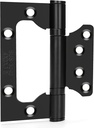 4 Inch X 3 Inch Non Mortise Hinges for Interior Doors Heavy-Duty Black Gate Hinges 3Mm Thickness - Goldenwarm Stainless Steel Door Hardware with Matte Black Coating, Pack of 18(9 Pairs)