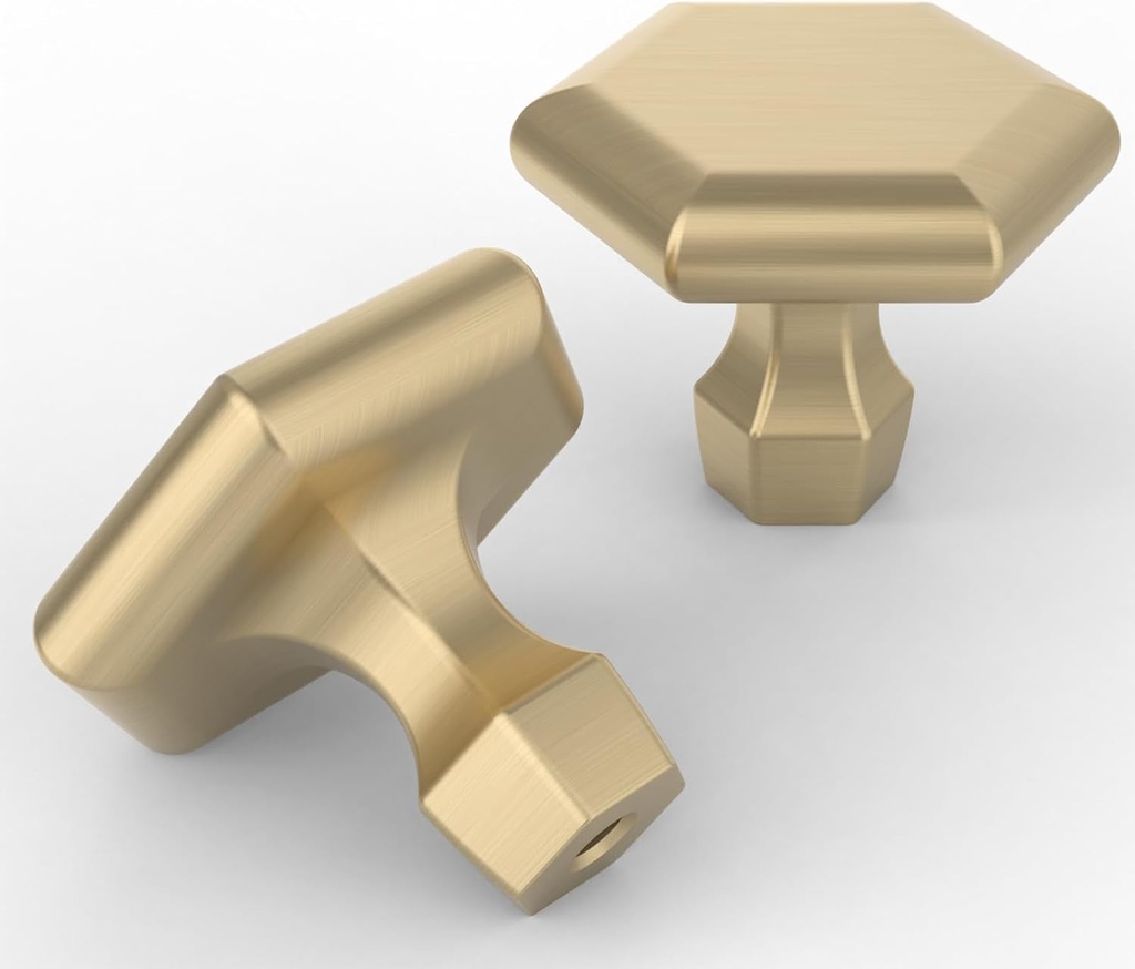 10 Pack Kitchen Cabinet Knob Brushed Gold Dresser Knobs Drawer Knobs Kitchen Cabinet Hardware Knobs for Dresser Drawers