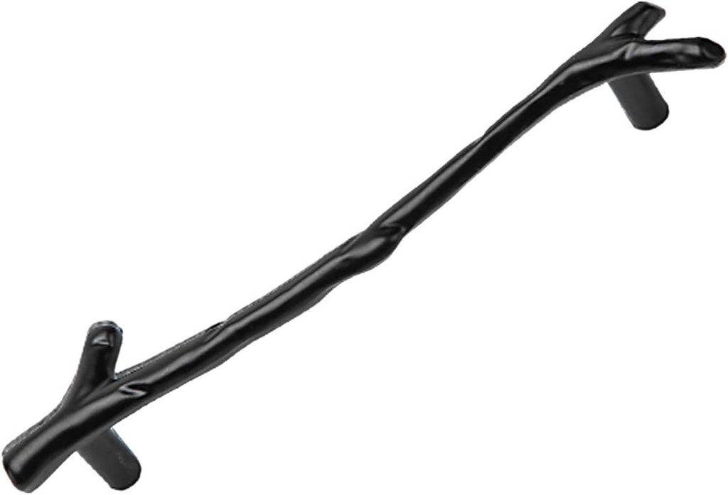 10 Pack Black Twig Pulls Branch Zinc Alloy Decorative Cabinet Wardrobe Furniture Door Drawer Knobs Pulls Handles Hardware, (128Mm) Hole Centers