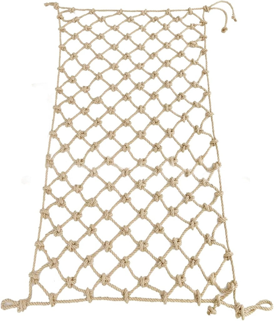 Climbing Net, 3Ft X 13.1Ft Climbing Net for Kids Outdoor, Safety Net, Rope Net, Jute Netting, Balcony Safety Net, Stairs Railing Protection Net, Tree House Climbing, Indoor & Outdoor Decor Rope Net