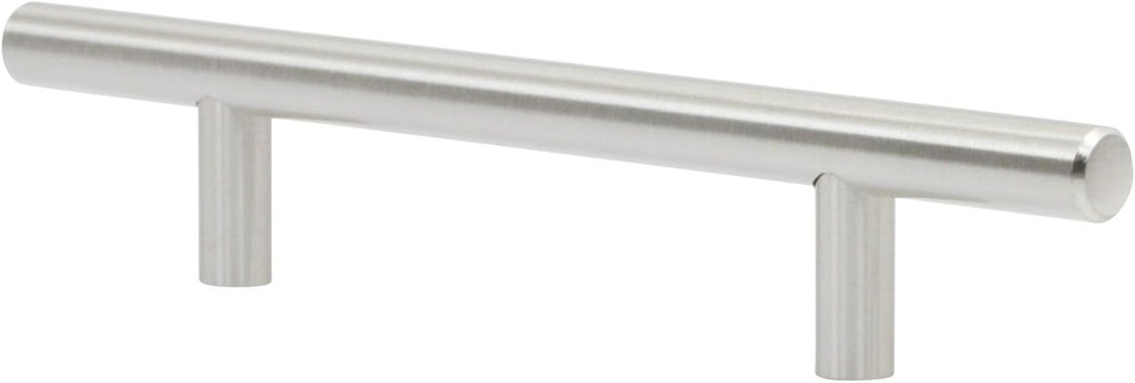 Rok 10 Pack Hardware 4-1/4" (108Mm) Hole Modern Bar Style Brushed Nickel Kitchen Vanity Dresser Cabinet Pull Handle 7-13/32" (188Mm) Overall Length P503108BN