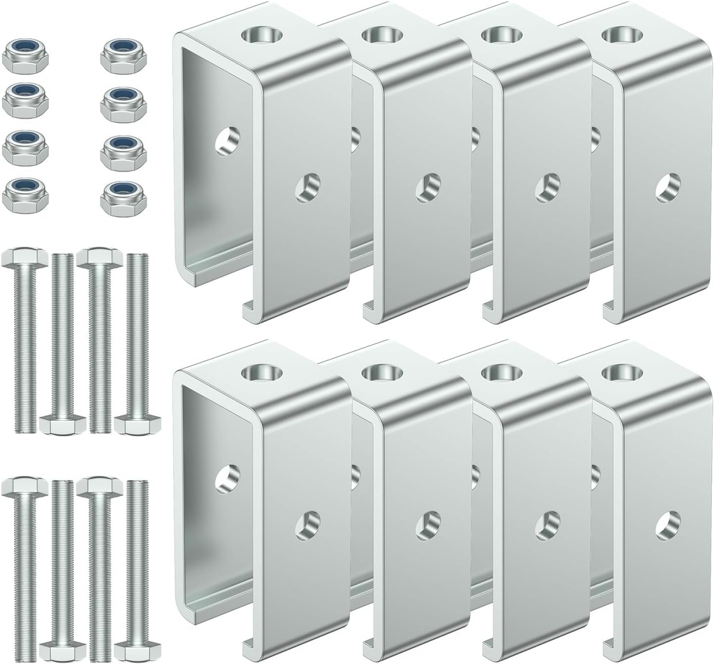 SKTREX Channel Trolley Track Hanger Bracket for UNISTRUT Strut Channel, 1-5/8 Intermediate Support Hange Bracket for All 1-5/8" Channel Trolley Track (8)