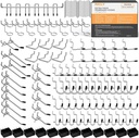 INCLY 170PCS 1/4 Inch Pegboard Hooks Kit, Extra Thick Heavy Duty Peg Board Organizer Accessories Assortment with Pegboard Bins & Peg Lock for Only 1/4" Pegboard Hanging Tools Garage Wall Attachment