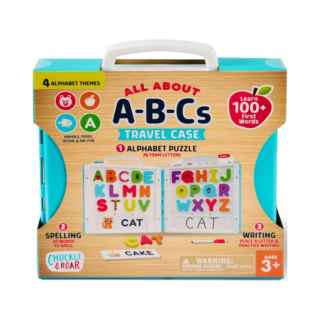 Chuckle & Roar First Words All about A-B-C'S Travel Case for Children Ages 3+ by Buffalo Games