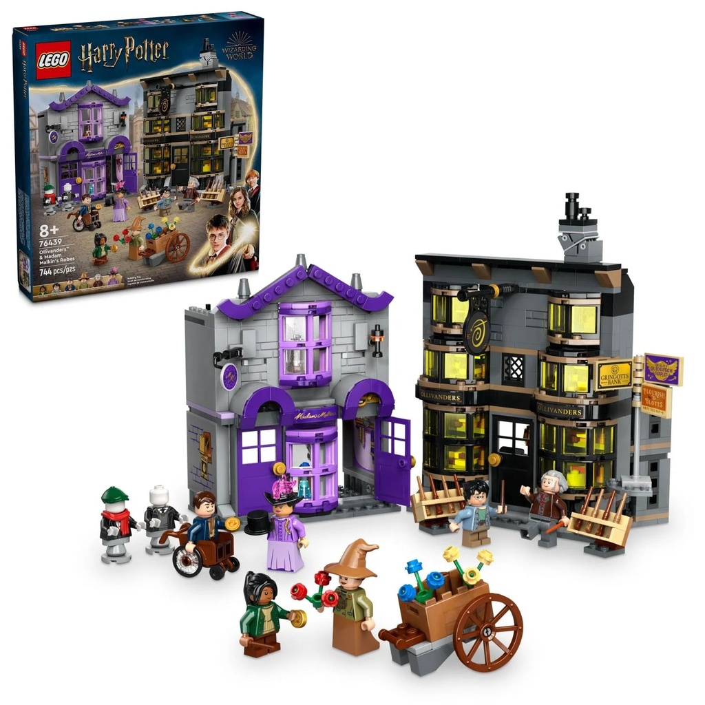 LEGO Harry Potter Ollivanders & Madam Malkin'S Robes, Fun Harry Potter Collectibles, Diagon Alley Shop Playset for Kids, Harry Potter Toy for 8 Year Olds, Wizard Gift for Girls, Boys or Any Fan, 76439