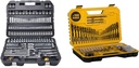 Mechanics Tool Set, SAE and Metric, 1/2, 1/4, 3/8 Drive Sizes, 192-Piece (DWMT75049) & COMBINATION DRILL BIT SET 100 PIECE SET DT71563-QZ, Black