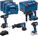 Kit of 4 Bosch GSR/GDX/GBH/GSA Tools 1 4.0Ah + 2 X Procore 18V 5.5Ah-0615990N37